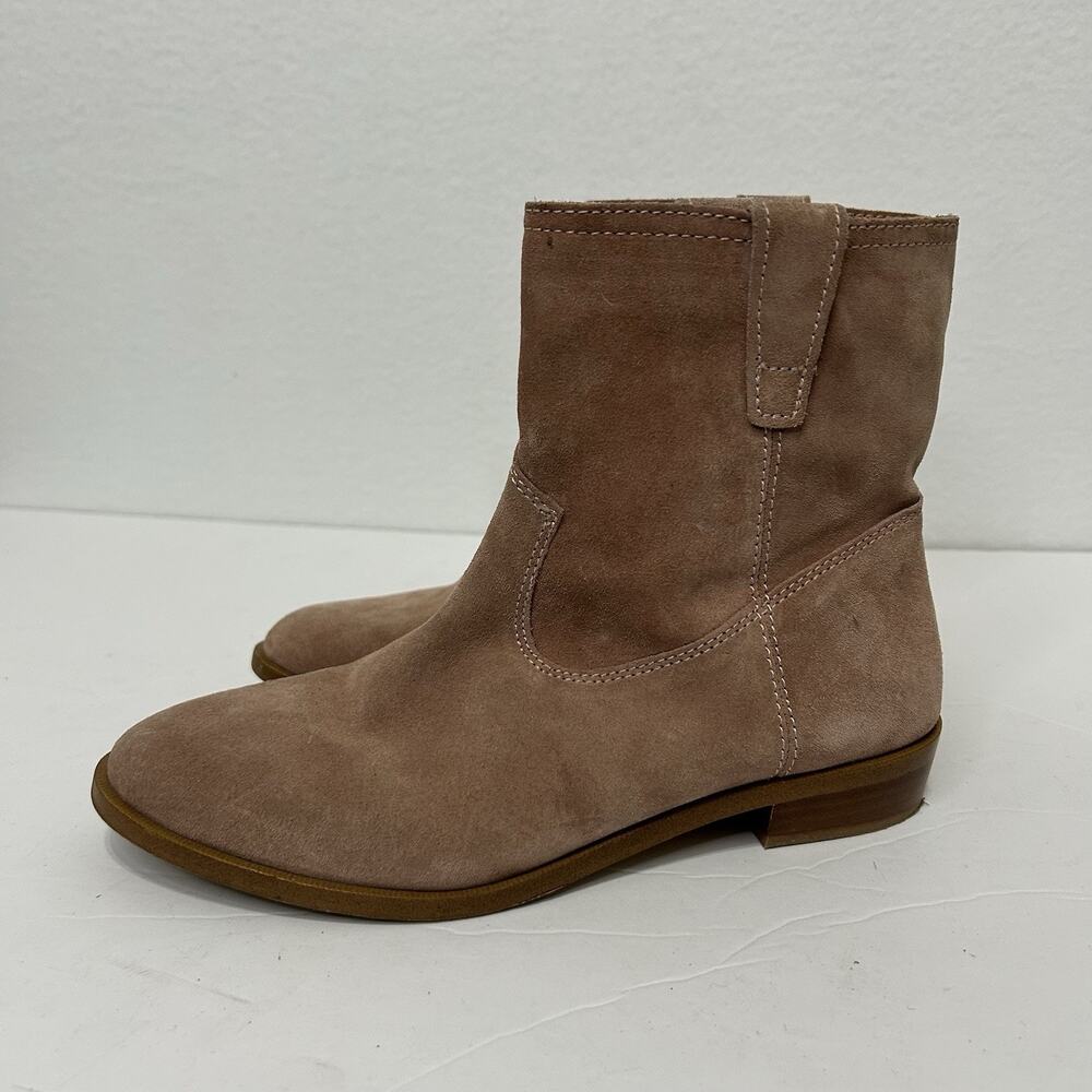 Rebecca Minkoff Chasidy Womens Size 6.5 Pink Leather Suede Pull On Ankle Bootie